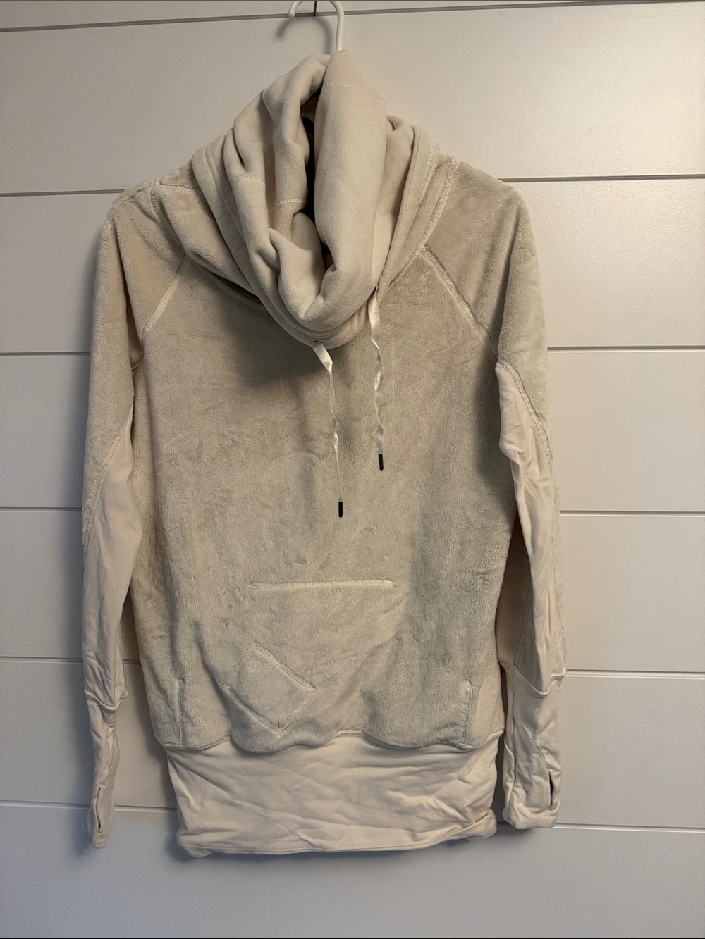 lululemon athletica Cream Plush Funnel Neck Hoodie